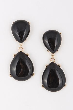 Two Teardrop Faux Stone Earrings 5ICG7